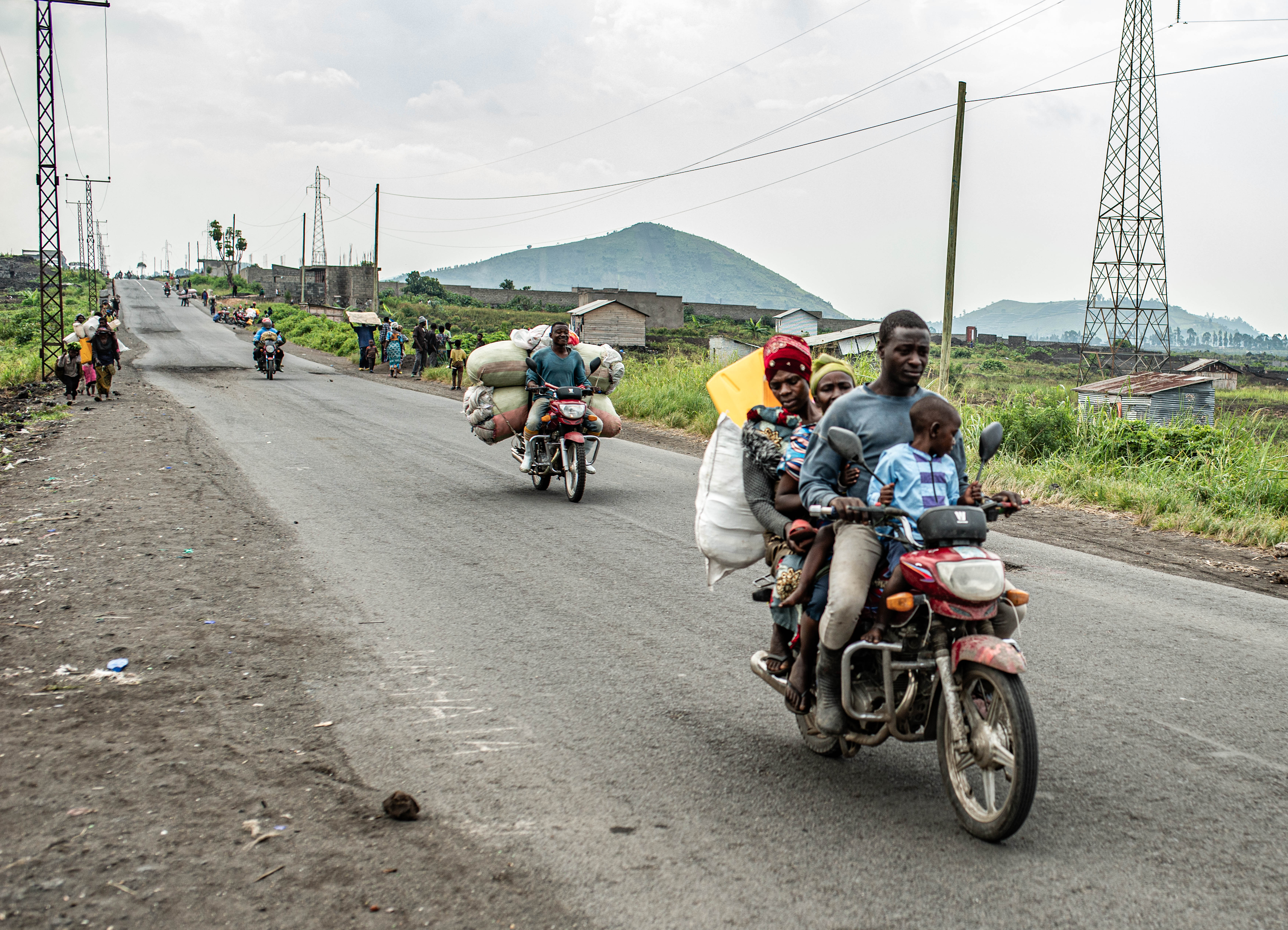 Mensen op motors, DRC.