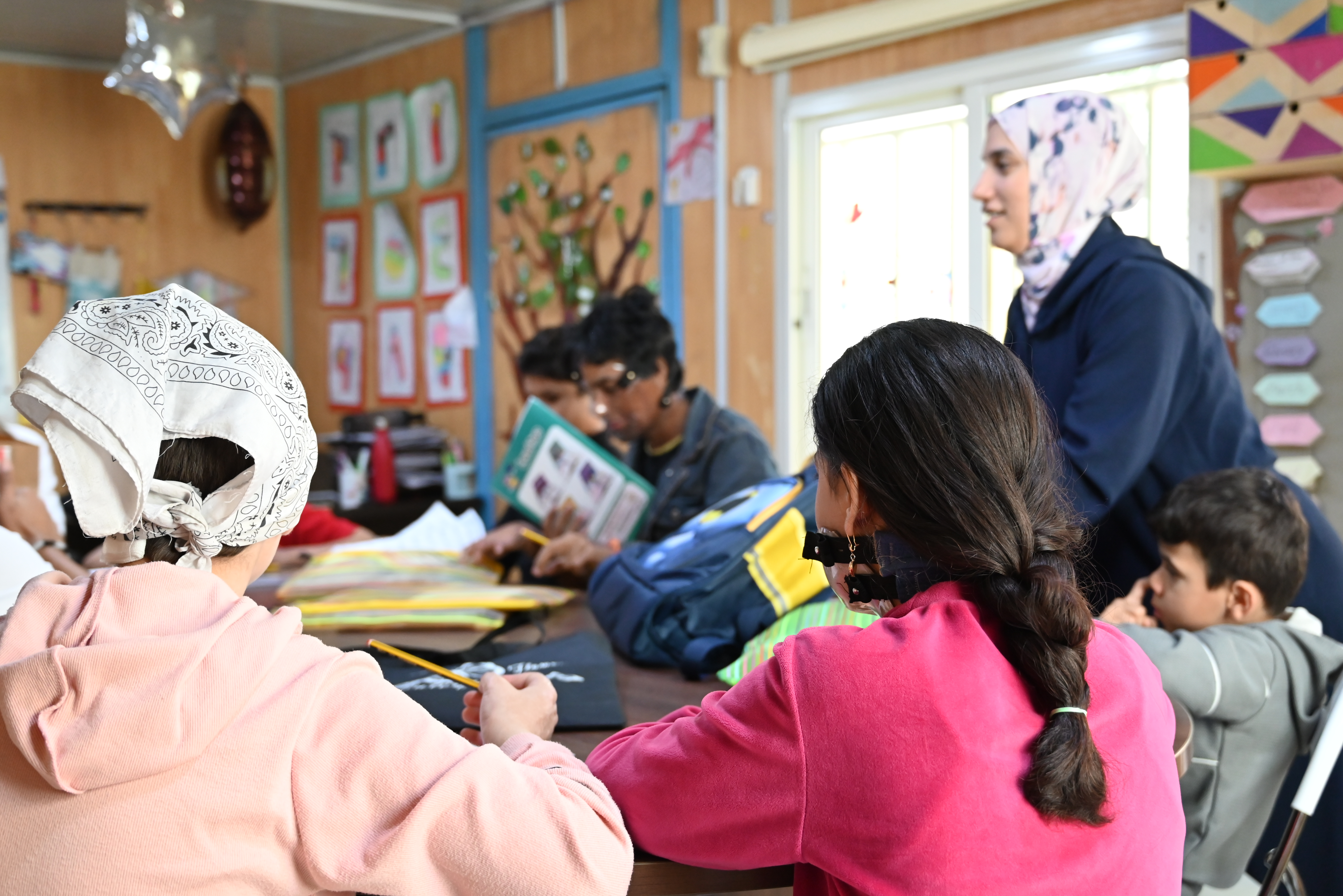 Students from conflict zones attend lessons