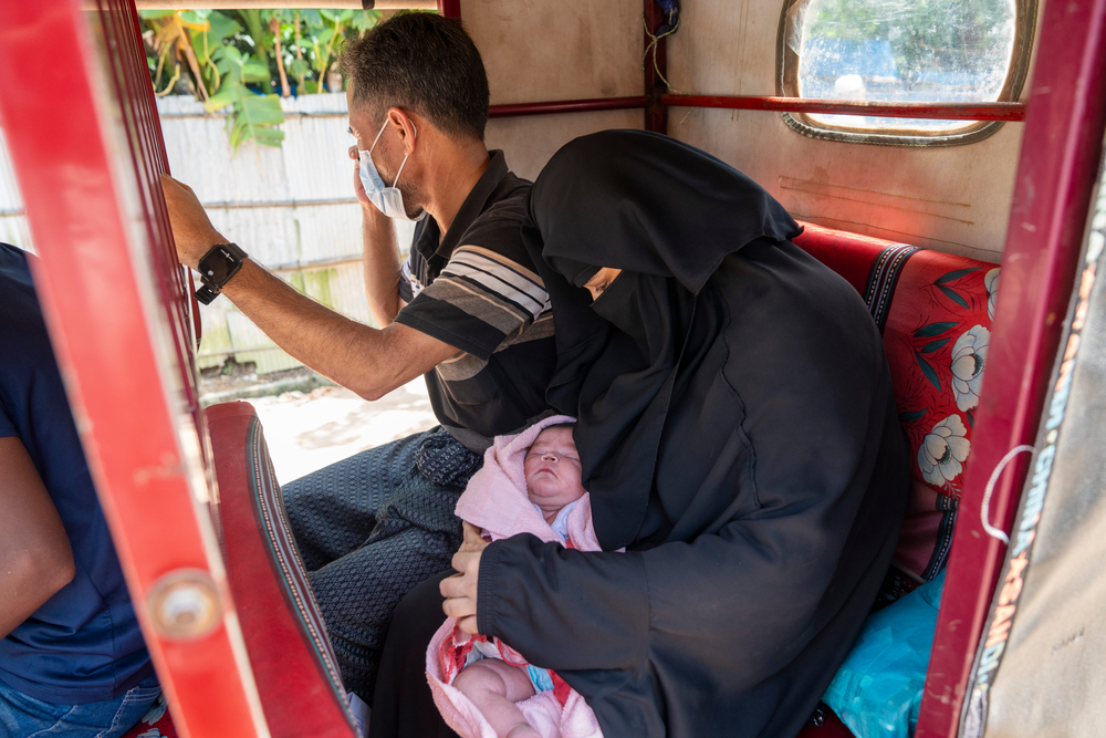Sabera with her child in Bangladesh