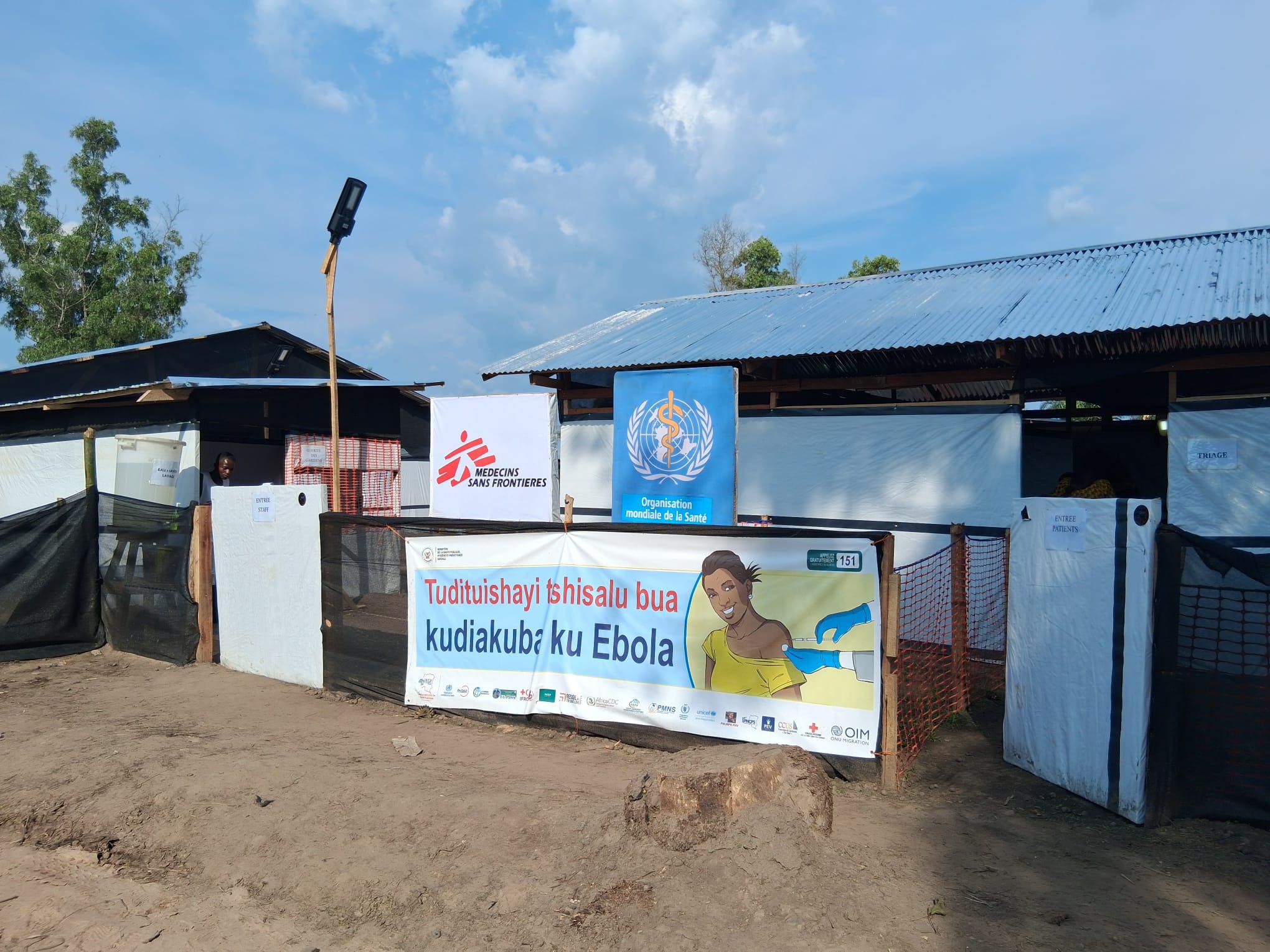 Outside view of the Ebola treatment centre set up in Bulape
