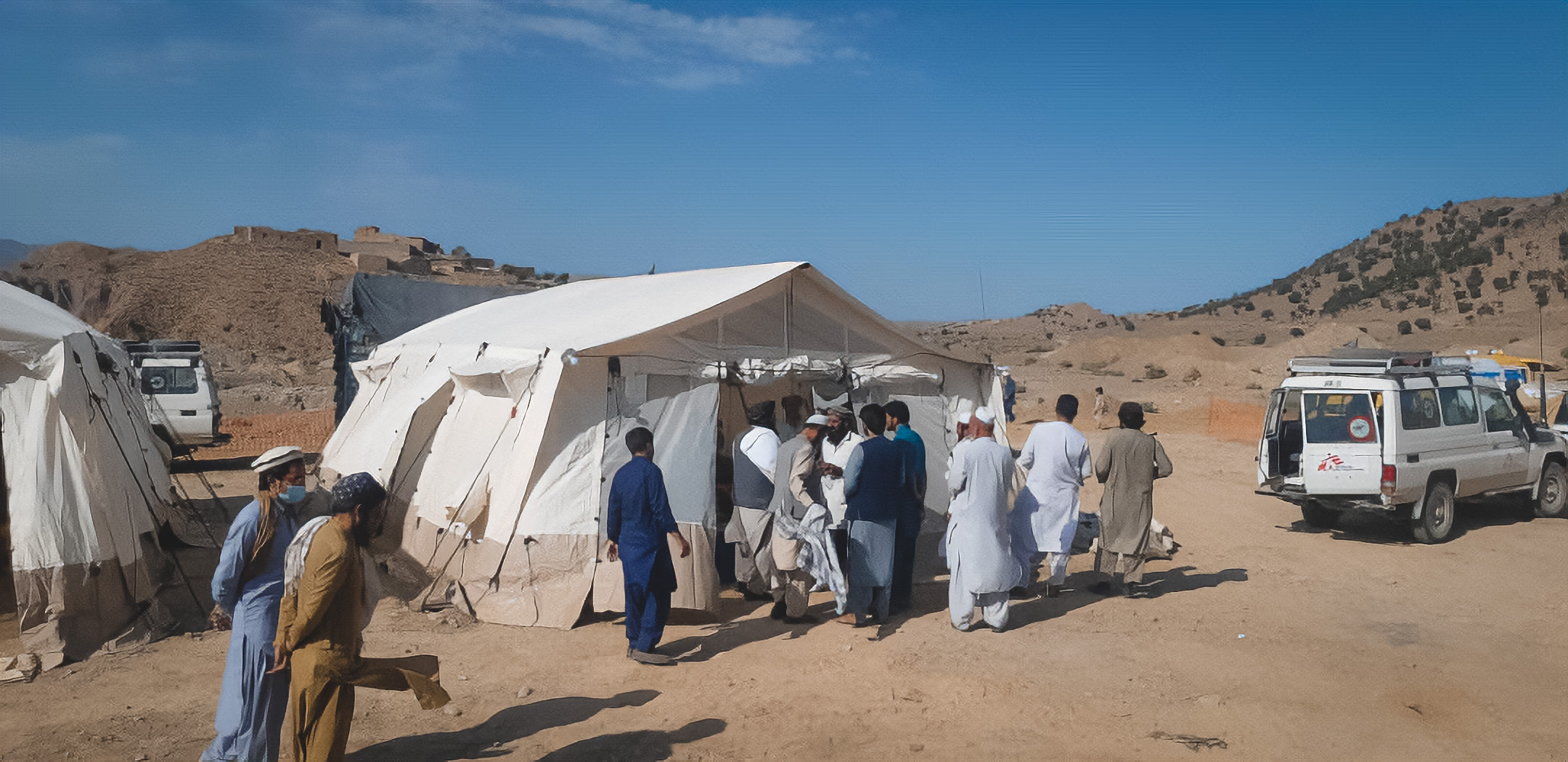 Équipe d'évaluation des tremblements de terre en Afghanistan. @Copywriting MSF
