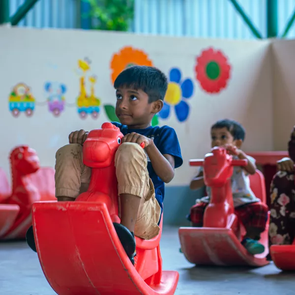Kinderen spelen in het ziekenhuis van AZG