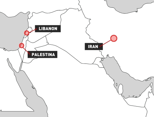 Map of involved countries