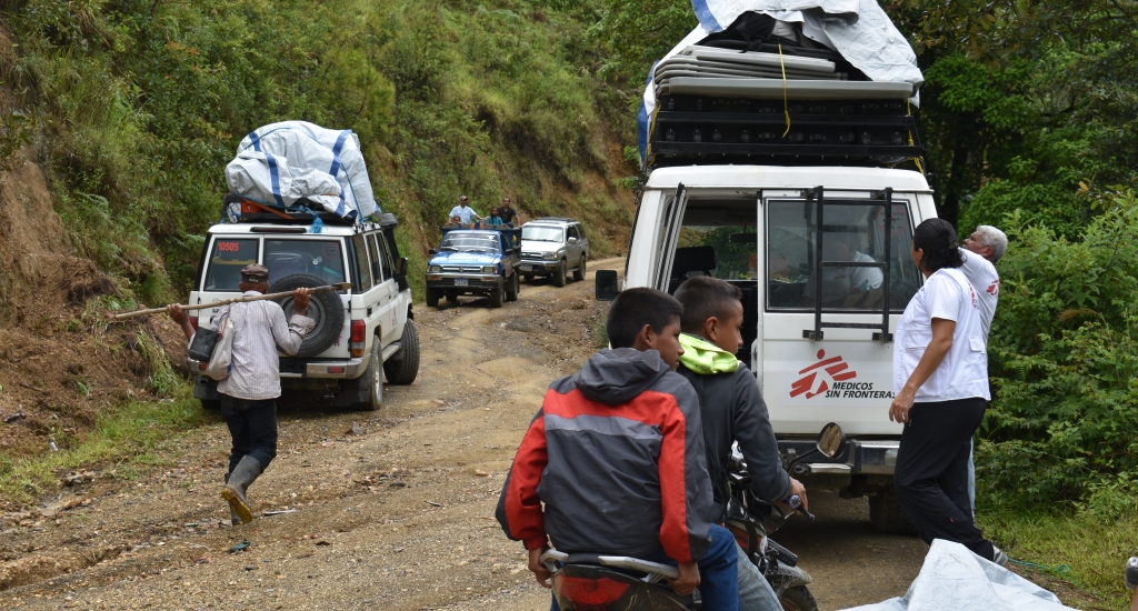 MSF ambulances on the road in Nicaragua
